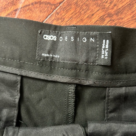 ASOS Smart Wide Leg Black Pants - Picture 2 of 3